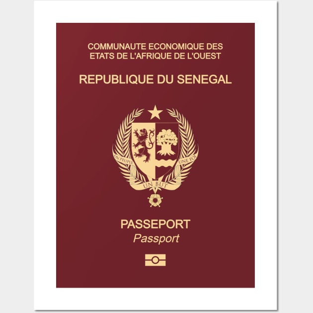 Senegal passport Wall Art by Travellers